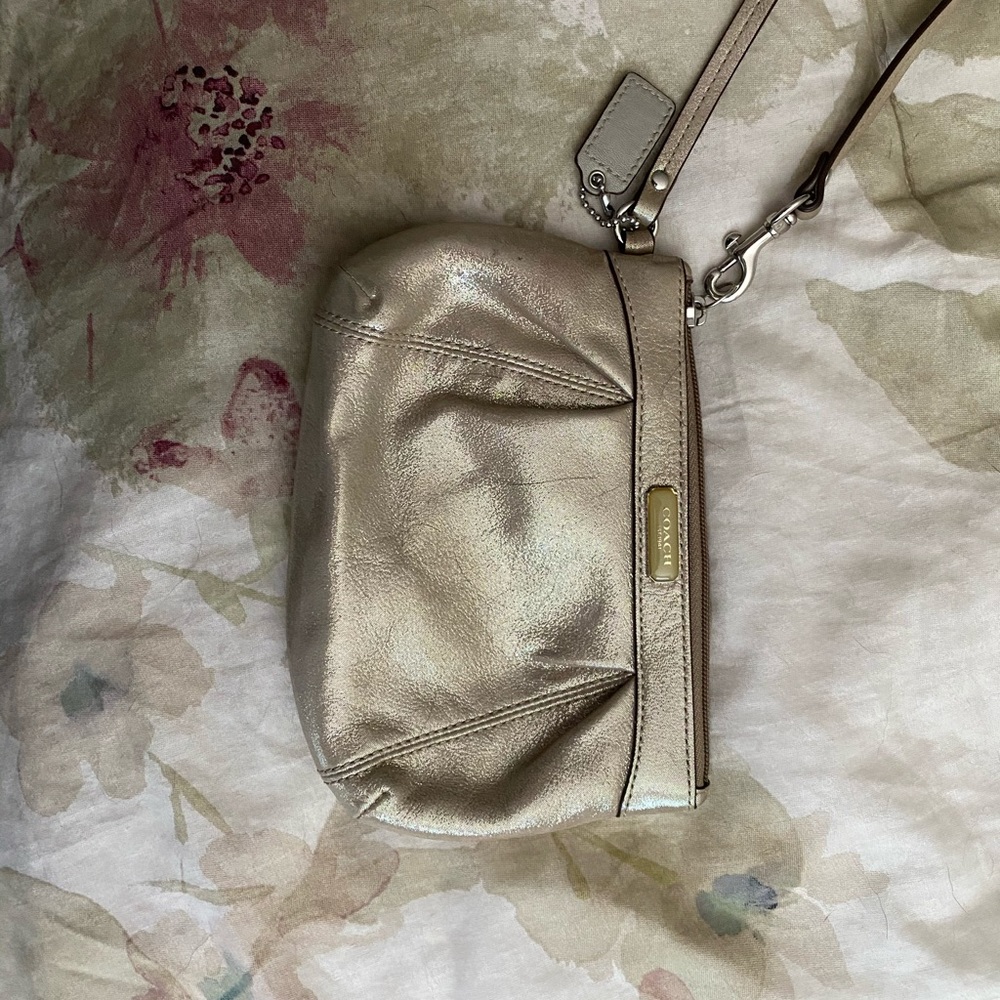 Gold Coach Wristlet